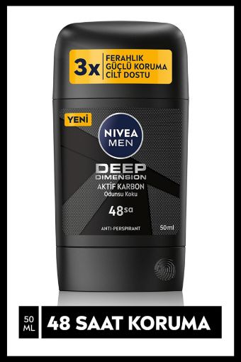 Nivea Deep Dimension Aktif Karbon Erkek Stick Deodorant 50 ml. ürün görseli