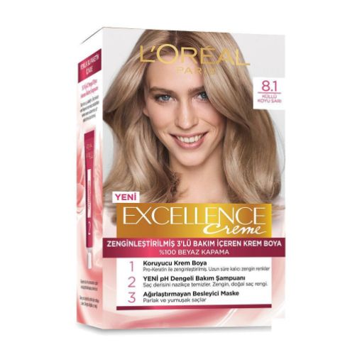 L?Oreal Paris Excellence Creme 45299 Koyu Sarı Küllü Saç Boyası 268 Gr. ürün görseli