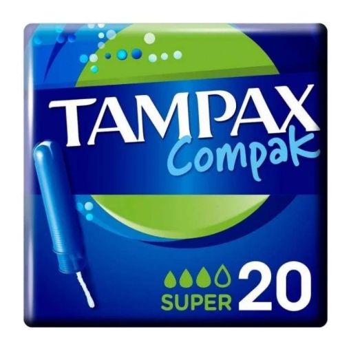 Tampax Compak Süper Tampon Aplikatörlü 20 Adet. ürün görseli
