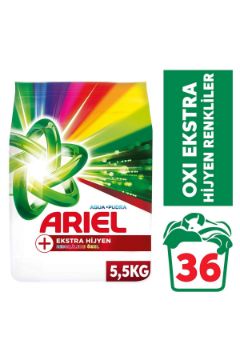 Resim Ariel Oxi Renklilere Özel AquaPudra Toz Çamaşır Deterjanı 5.5 kg