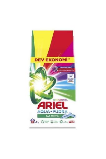 Ariel Aqua Pudra Dağ Esintisi Renklilere Özel Toz Çamaşır Deterjanı 60 Yıkama 9 kg. ürün görseli