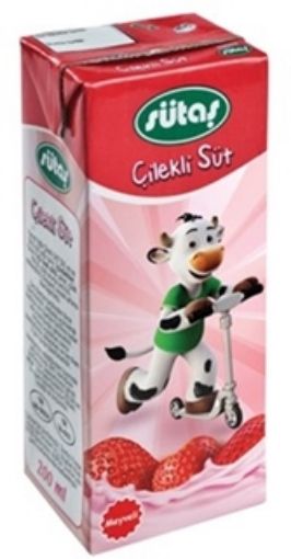 Sütaş Çilekli Süt 200 ml. ürün görseli