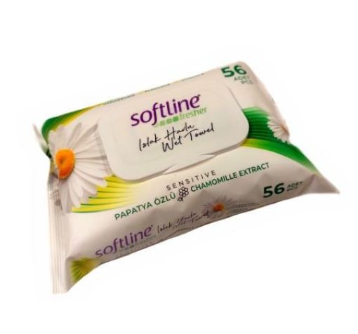 Softlıne 56 Lı Islak Havlu Kapaklı Papatya. ürün görseli