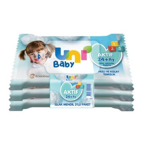 Uni Baby Islak Mendil Hızlı ve Kolay Temizlik 3x15. ürün görseli