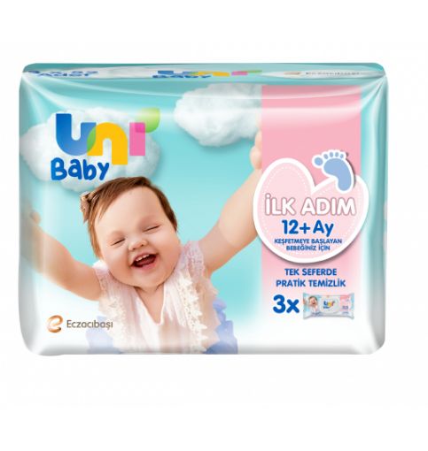 Uni Baby İlk Adım Islak Havlu 3 x 52 Yaprak. ürün görseli