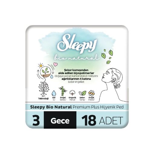 Sleepy Ped Bıo Natural Süper Eko Gece 18 Ad. ürün görseli