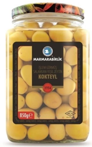 Marmarabirlik Kokteyl Yeşil Zeytin Cam Kavanoz 850 Gr. ürün görseli