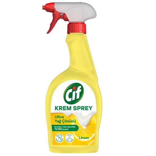 Cif Krem Sprey Ultra Yağ Çözücü ücü Yüzey Temizleyici Limon 750 ml. ürün görseli