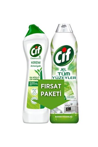 Cif Jel Tüm Yüzeyler 500 ml + Cif Krem Amonyaklı 500 ml. ürün görseli