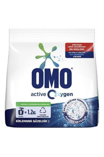 Omo Active Oxygen Toz Çamaşır Deterjanı 8 Yıkama 1.2 kg. ürün görseli