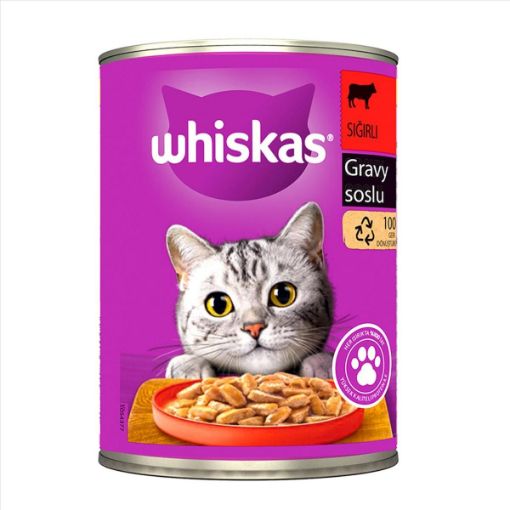 Whiskas Konserve Sığır Etli Kedi Maması 400 Gr. ürün görseli