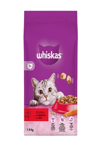 Whiskas Biftekli ve Ciğerli Kuru Kedi Maması 1.4 kg. ürün görseli