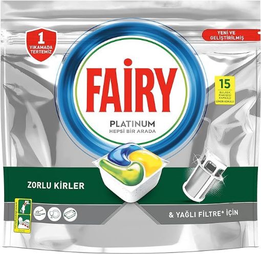 Fairy Platinum Hepsi Bir Arada Bulaşık Makinesi Kapsülü Limon Kokulu 33 Adet. ürün görseli