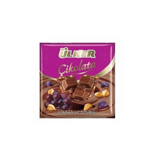 Ülker Fındıklı Üzümlü Sütlü Çikolata 60 g. ürün görseli