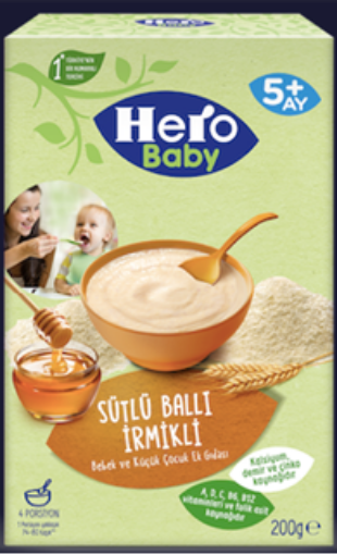 Hero Baby Sütlü Ballı İrmikli Kaşık Maması 5. Aydan İtibaren 200 Gr. ürün görseli