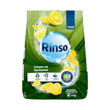 Resim Rinso Limon ve Karbonat Renkliler & Beyazlar İçin Toz Deterjan 6 kg