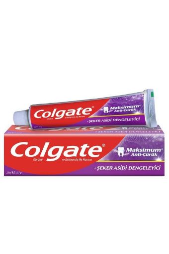 Colgate Maksimum Anti Çürük Şeker Asidi Dengeleyici Diş Macunu 75 ml. ürün görseli