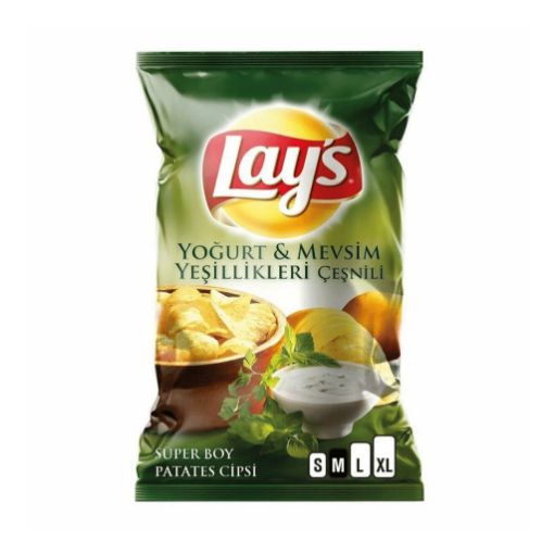 Frıta Lays Süper 104 Gr Yoğurt Ve Mevsım Yeşillık. ürün görseli