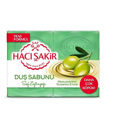 Hacı Şakir Gliserinli Saf Zeytinyağı Duş Sabunu 4 x 125 Gr. ürün görseli