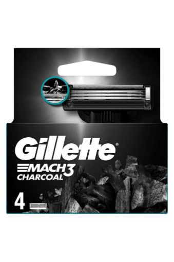 Gillette  Charcoal Mach3 4 Lu. ürün görseli