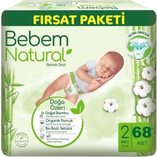 Bebem Natural Fırsat Paket 2 Mini 68  Lı. ürün görseli