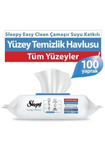 Sleepy 100 Lu Yüzey Temizleyici  Havlusu Beyaz Sirke. ürün görseli