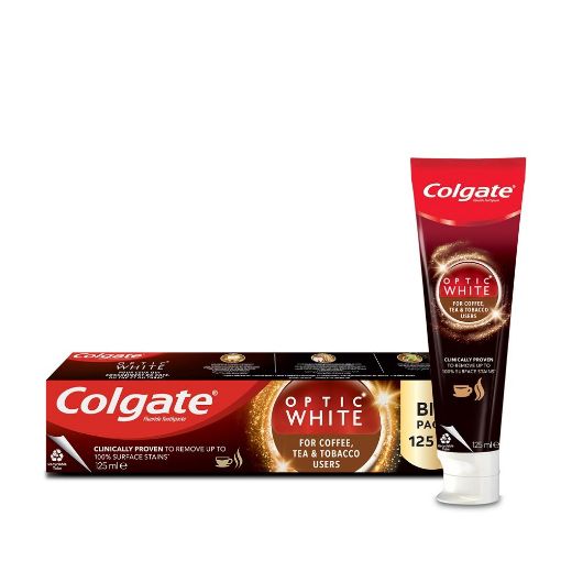 Colgate Optic White Çay, Kahve, Tütün Kullananlar İçin Diş Macunu 125 ml. ürün görseli