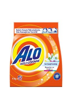 Resim Alo Matik Toz Çamaşır Deterjanı Beyaz ve Renkli Kar Çiçeği 4 kg