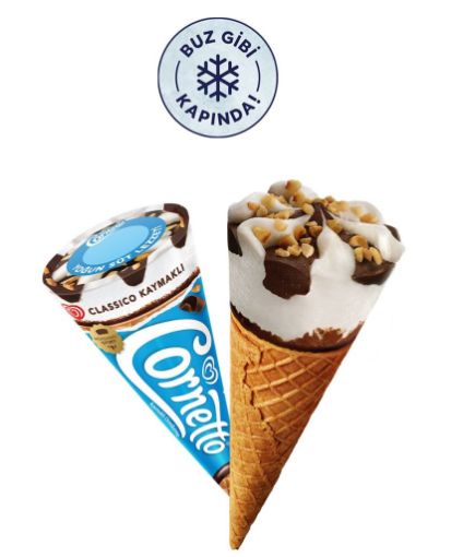 Algida Cornetto Classico Kaymaklı 125 ml. ürün görseli