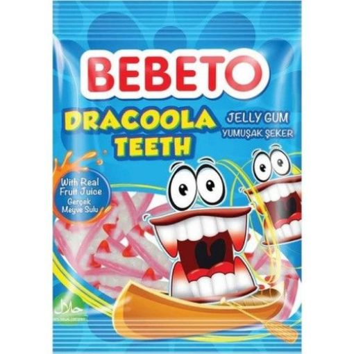 Bebeto Dracola Teeth Yumuşak Şeker 80 Gr. ürün görseli