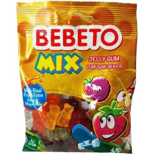 Bebeto Mix Gerçek Meyve Sulu Yumuşak Şeker 80 Gr. ürün görseli