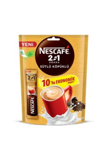 Nescafe 2 In 1 Sütlü Köpüklü 10 Lu Paket. ürün görseli