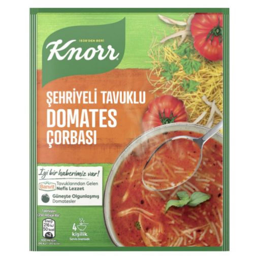 Knorr Hazır Şehriyeli Tavuklu Domates Çorbası 67 Gr. ürün görseli