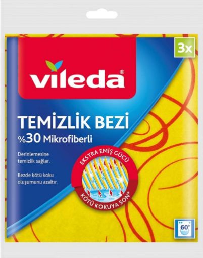 Vileda  Temizlik Bezi Duz 3 Lu. ürün görseli