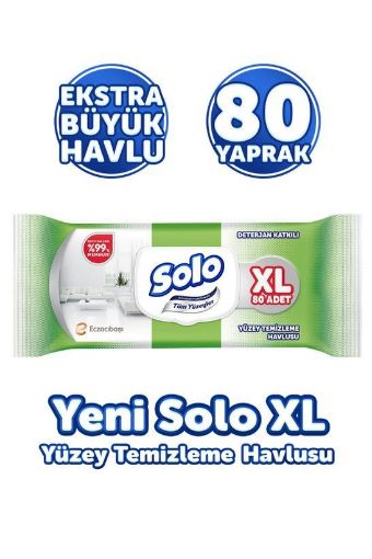 Solo Tüm Yüzeyler Islak Temizlik Mendili XL 80 Adet. ürün görseli