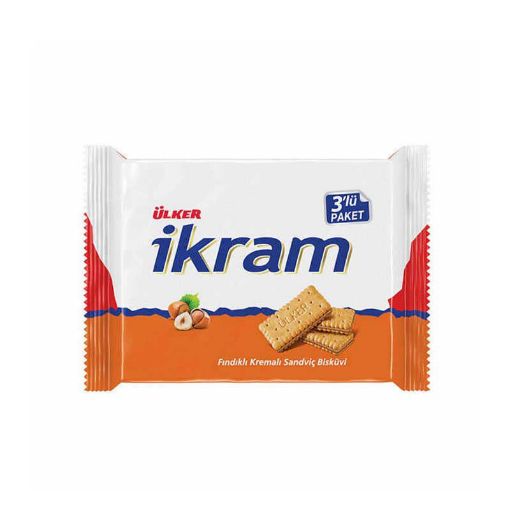 Ülker İkram Kremalı Fındıklı Bisküvi 3 x 84 Gr. ürün görseli