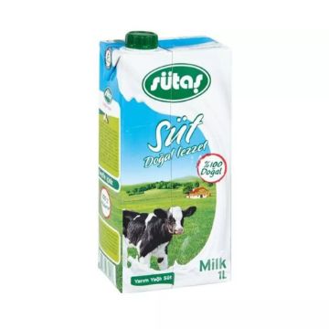 Resim Sütaş Yarım Yağlı Süt 1 Lt