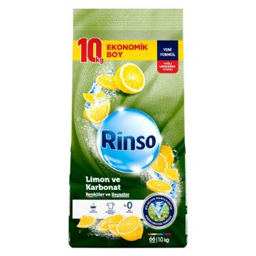 Resim Rinso Limon ve Karbonat Renkliler & Beyazlar İçin Toz Deterjan 10 kg