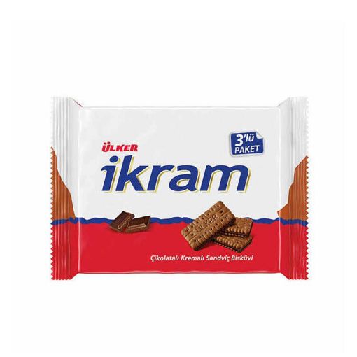 Ülker İkram Çikolatalı Kremalı Bisküvi 3 x 84 Gr. ürün görseli