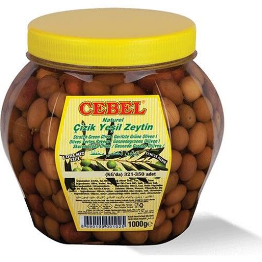 Cebel Süper Çizik Yeşil Zeytin 230-260 Boy 1 kg. ürün görseli