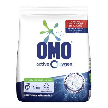 Resim Omo Active Oxygen Toz Çamaşır Deterjanı 30 Yıkama 4.5 kg
