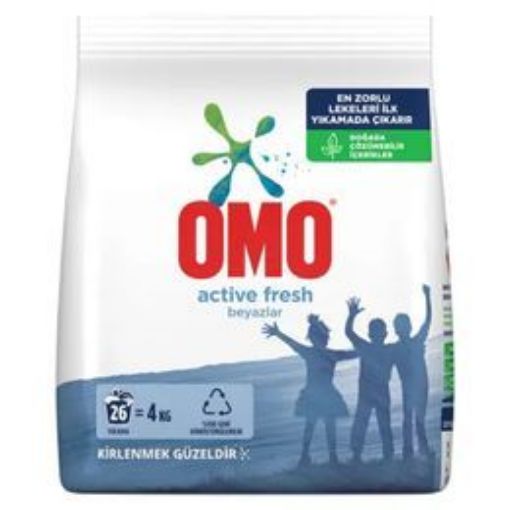 Omo Toz Çamaşır Deterjanı Active Fresh Beyazlar 4 kg. ürün görseli