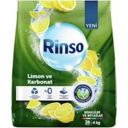 Rinso Limon ve Karbonat Renkliler & Beyazlar İçin Toz Deterjan 4 kg. ürün görseli