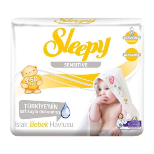 Sleepy 50X3 Lı Sensıtve Havlu Kutulu. ürün görseli