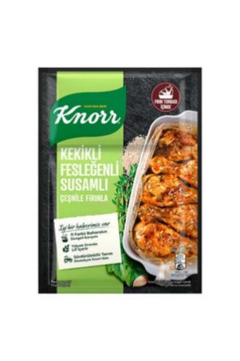 Knorr Kekikli, Fesleğenli, Susamlı Fırında Tavuk Çeşnisi 29 g. ürün görseli