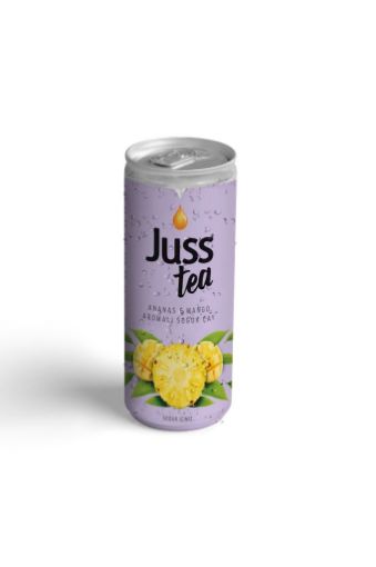 Juss Tea Mango ve Ananas Aromalı Soğuk Çay Teneke 250 ml. ürün görseli