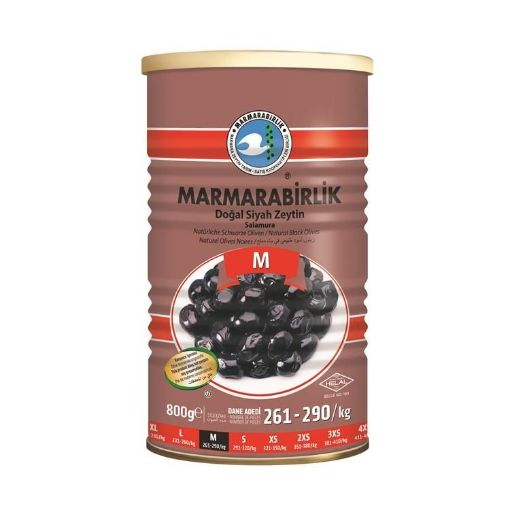 Marmarabirlik Süper Siyah Zeytin M Boy 800 Gr. ürün görseli