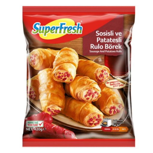 Superfresh Sosisli ve Patatesli Rulo Börek 420 Gr. ürün görseli