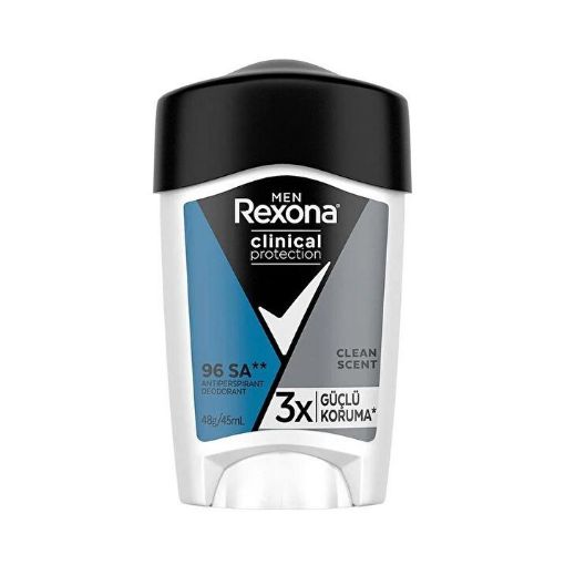 Rexona Men Clinical Protection Erkek Stick Deodorant Clean Scent 3x Güçlü Koruma 45 ml. ürün görseli