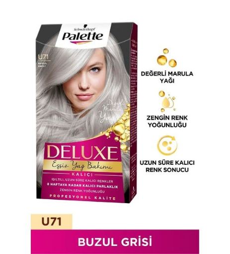 Palette Deluxe Kristal U71 Elmas Grisi Kutu Saç Boyası. ürün görseli